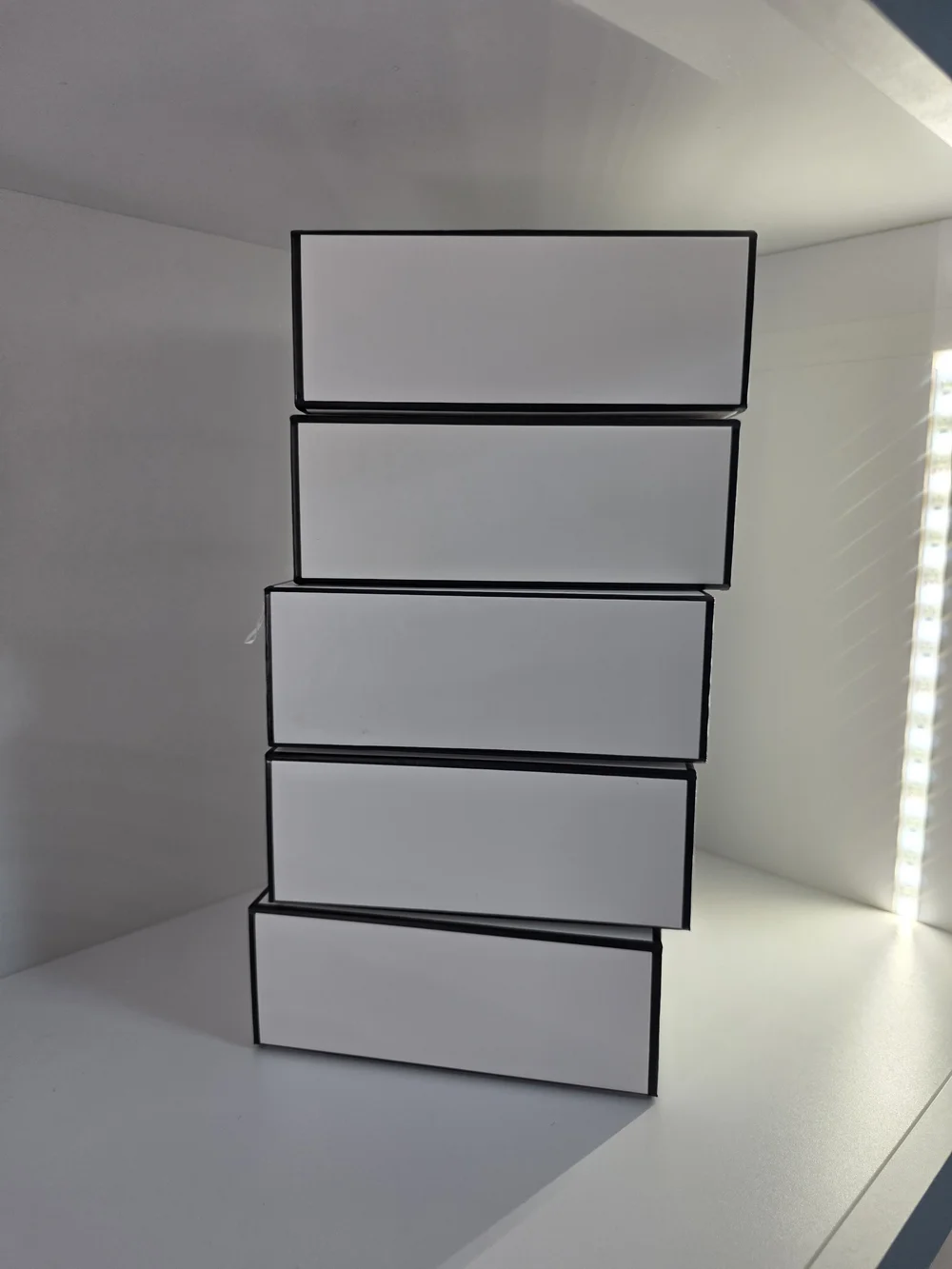 Authentic Chanel White Gift boxes W/ packaging Tissues- 5 Piece Set